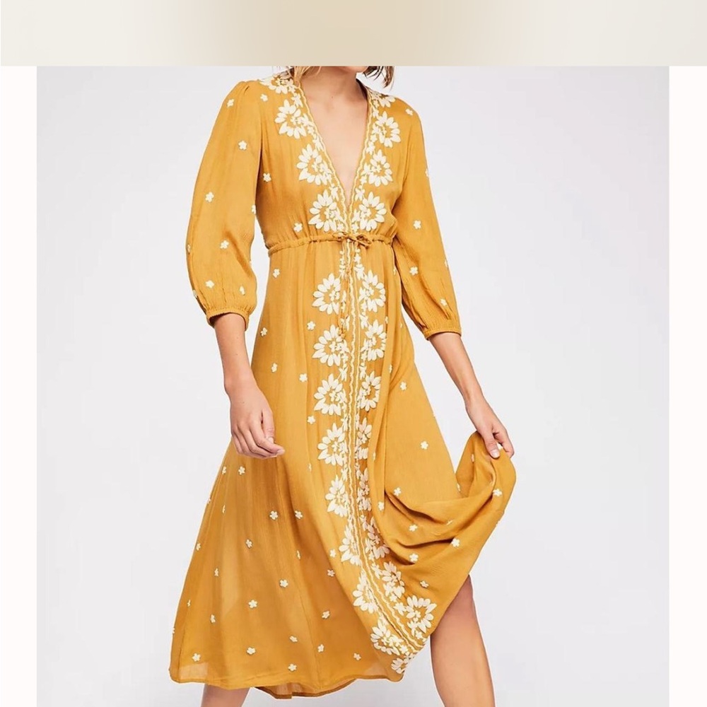 Free People Embroidered Maxi Dress